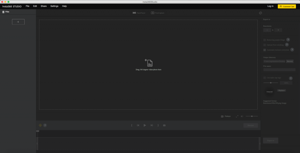 「360 editing software」の起動画面の画面キャプチャ